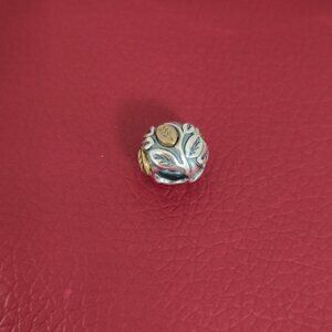Pandora two-tone Charm " Tree of Life " S925 Sterling Silver with box